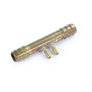 Alphacool ES 2xMCX distributor for 12.7/7.6mm with barbed connection brass : image 1