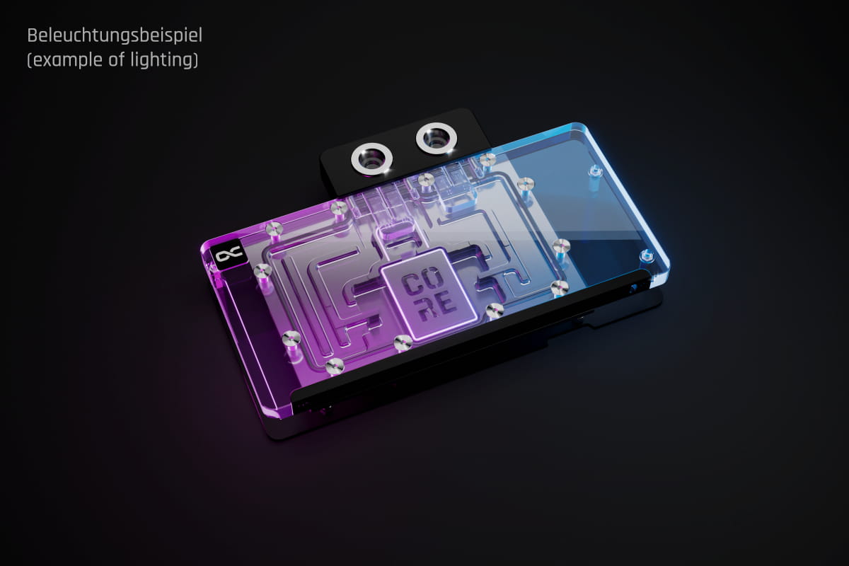 Alphacool Core RX 9070 XT Steel Legend mit Backplate