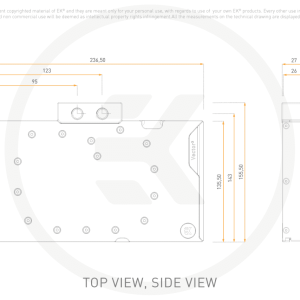 EK Waterblocks EK-Quantum Vector3 Suprim RTX 5090 GPU Waterblock - Plexi