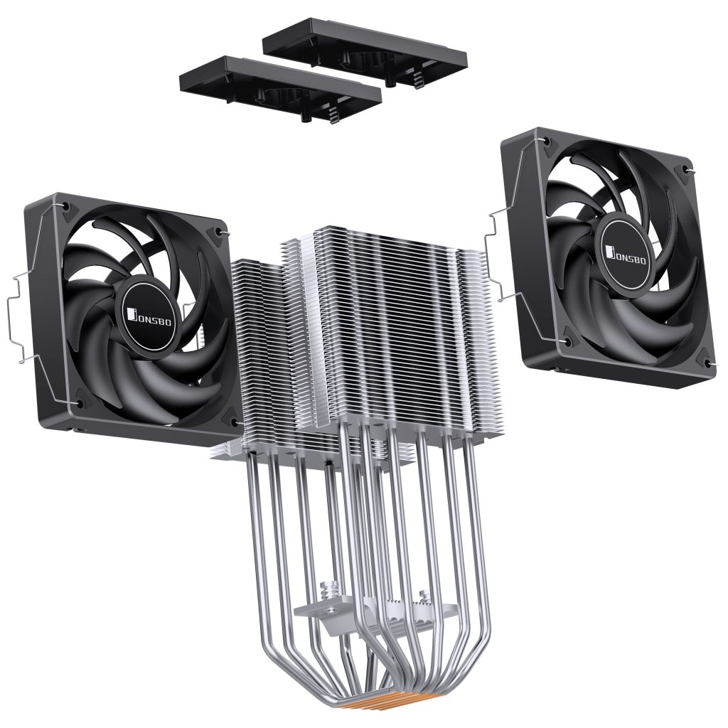 Jonsbo CR-3000E CPU cooler, dual tower, 260W TDP - black, 120mm