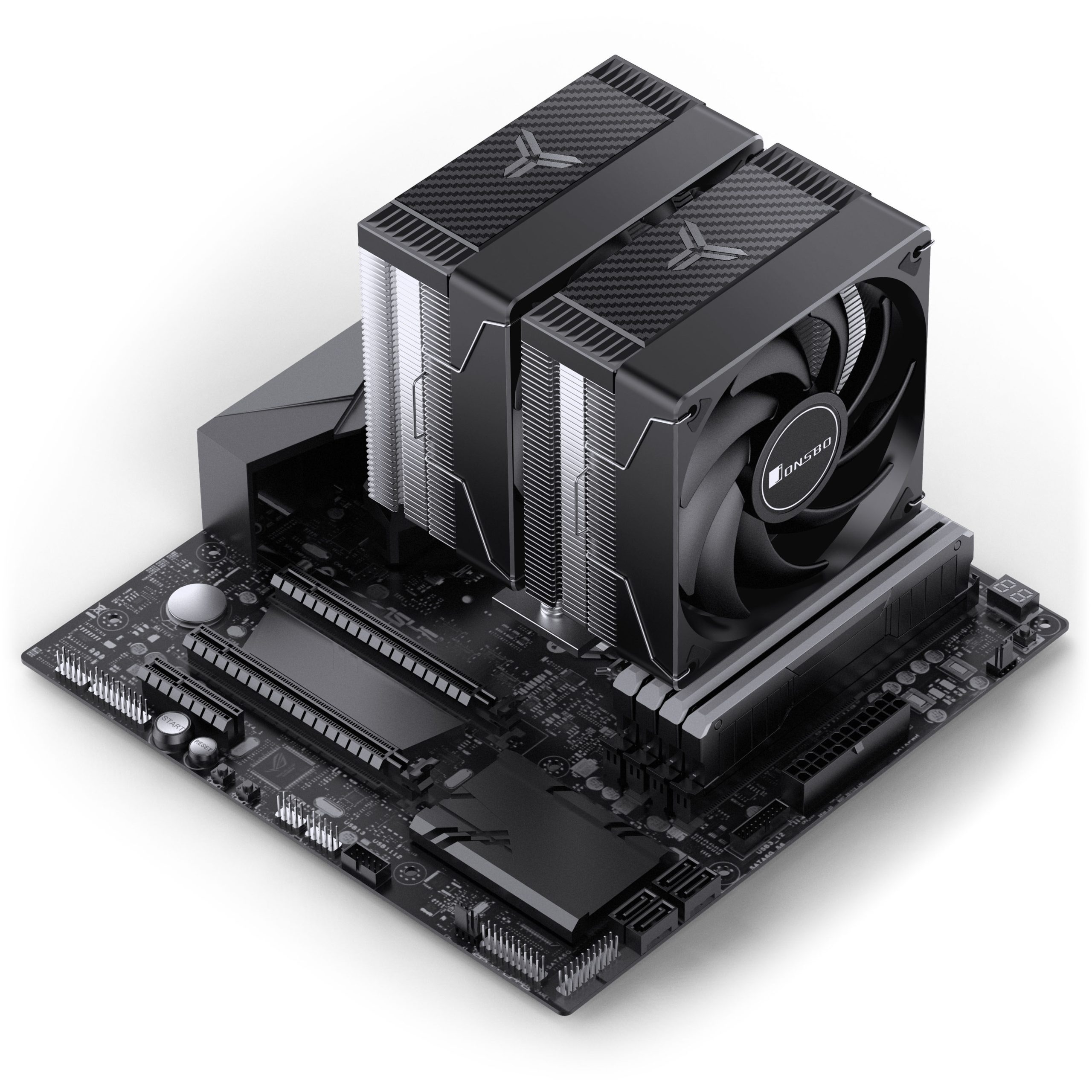 Jonsbo CR-3000E CPU cooler, dual tower, 260W TDP - black, 120mm
