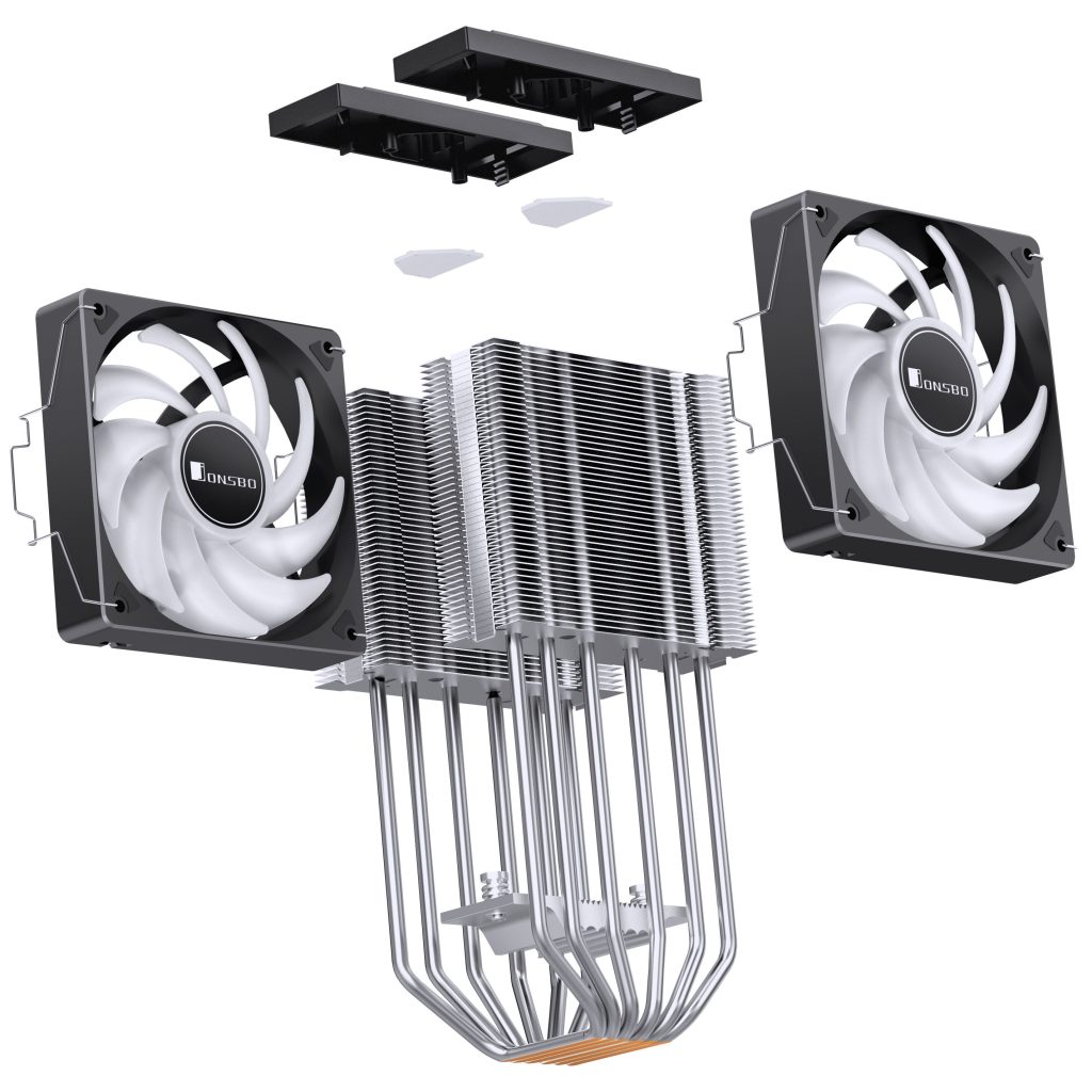 Jonsbo CR-3000E CPU cooler, dual tower, RGB - 120mm, black : image 10