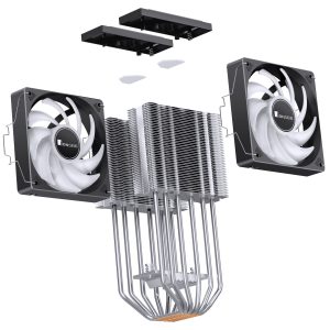 Jonsbo CR-3000E CPU cooler, dual tower, RGB - 120mm, black : image 10