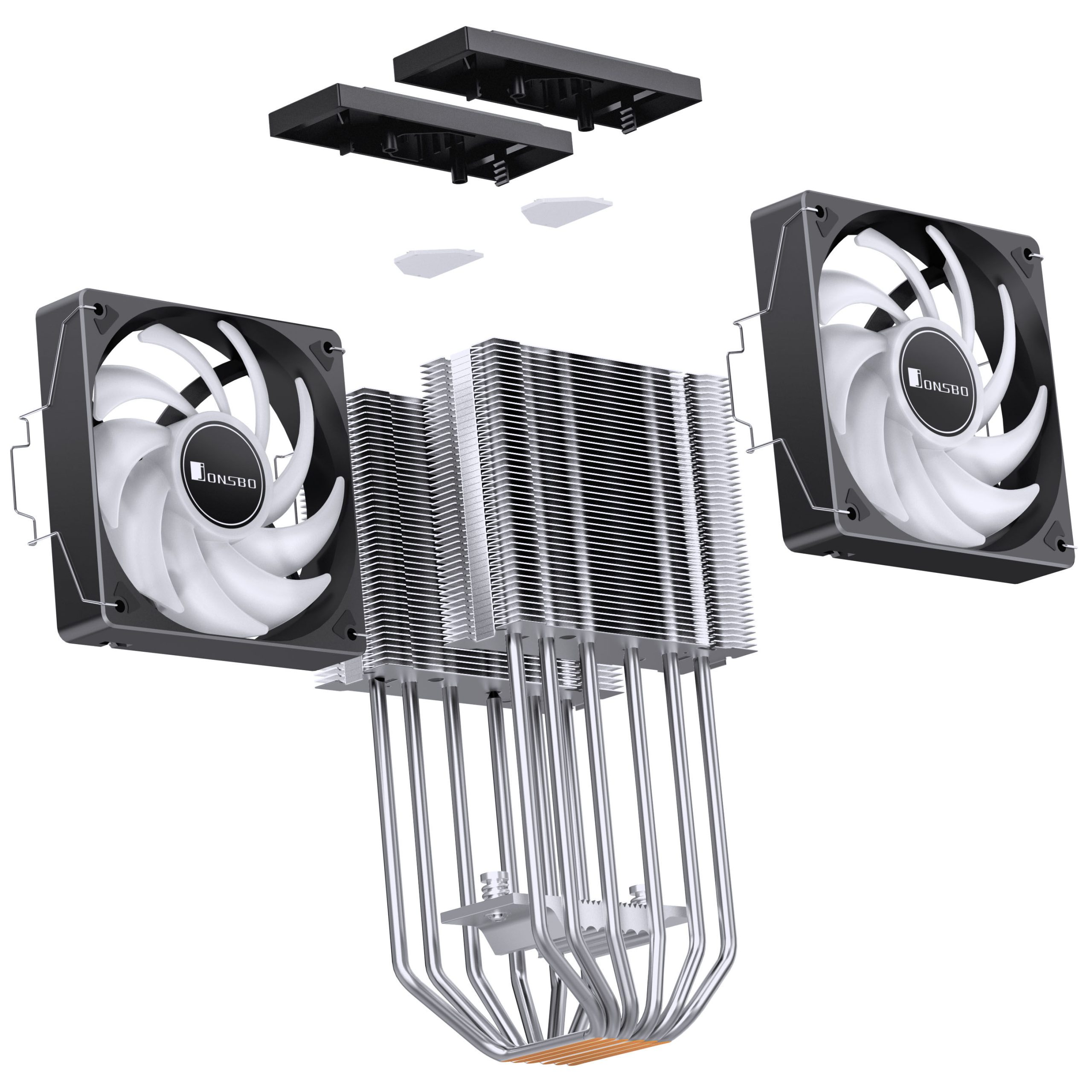 Jonsbo CR-3000E CPU cooler, dual tower, RGB - 120mm, black : image 10