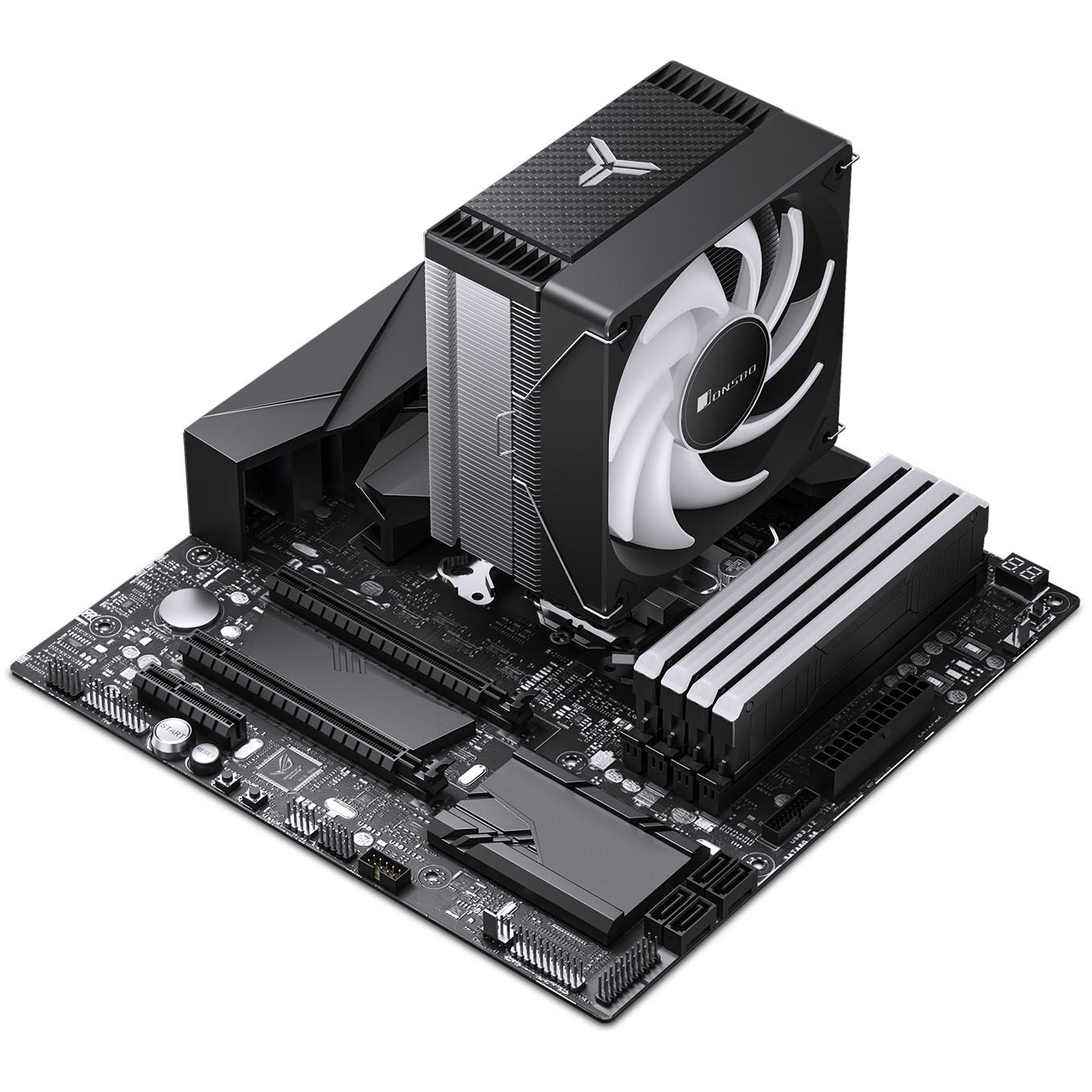 Jonsbo CR-1000MAX CPU cooler, 120mm, RGB - black