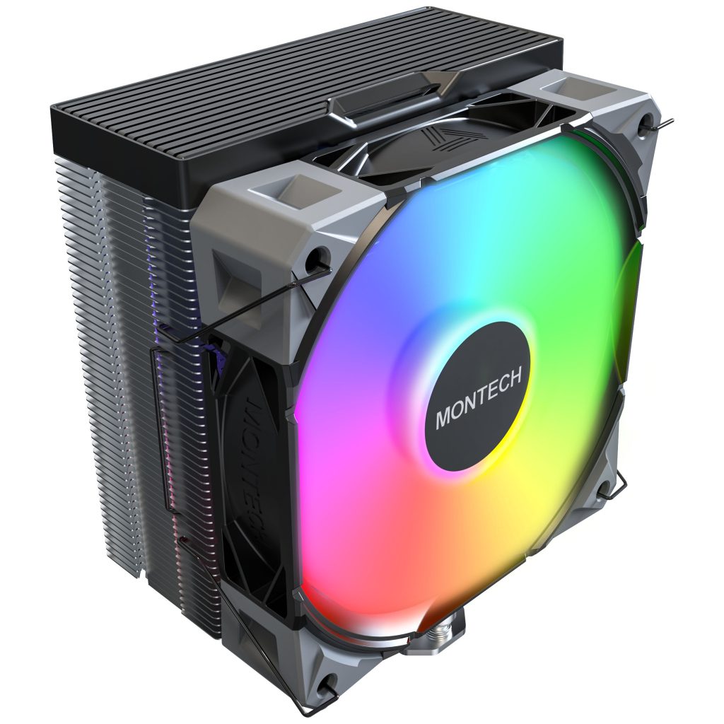 Montech NX400 Black CPU cooler, ARGB - 120mm, black : image 1