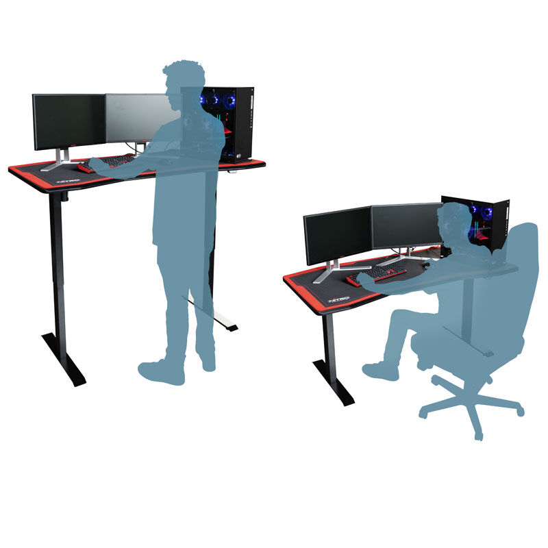 Nitro Concepts Gaming Table D16E Carbon Black 1600x800 - electrically height adjustable : image 6