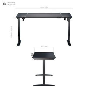 ThunderX3 LAB-X Gaming Table, height adjustable - black : image 2