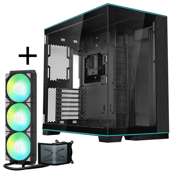 Lian Li O11D EVO RGB + TRYX PANORAMA SE ARGB Complete Water Cooling System – Black, 360mm