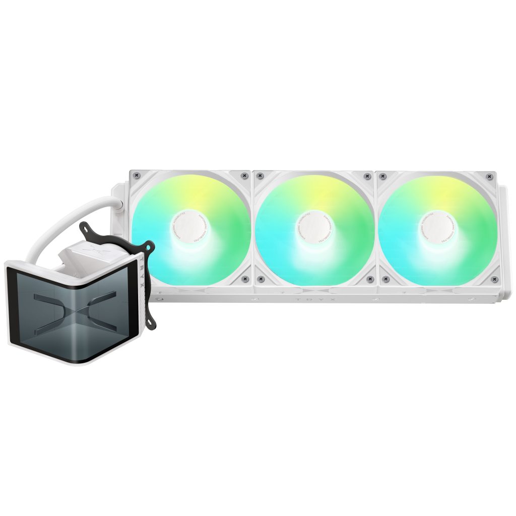 Lian Li O11 Vision Compact + TRYX PANORAMA SE ARGB Complete Water Cooling System - White, 360mm : image 8