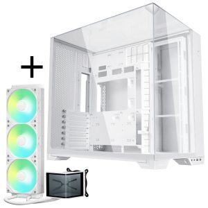 Lian Li O11 Vision Compact + TRYX PANORAMA SE ARGB Complete Water Cooling System - White, 360mm : image 1