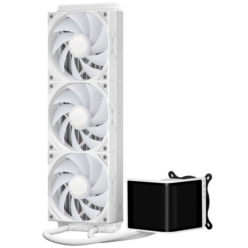 Lian Li O11 Vision Compact + TRYX PANORAMA SE ARGB Complete Water Cooling System - White, 360mm : image 9
