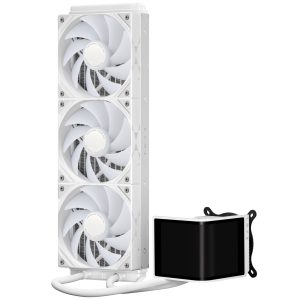 Lian Li O11 Vision Compact + TRYX PANORAMA SE ARGB Complete Water Cooling System - White, 360mm : image 9