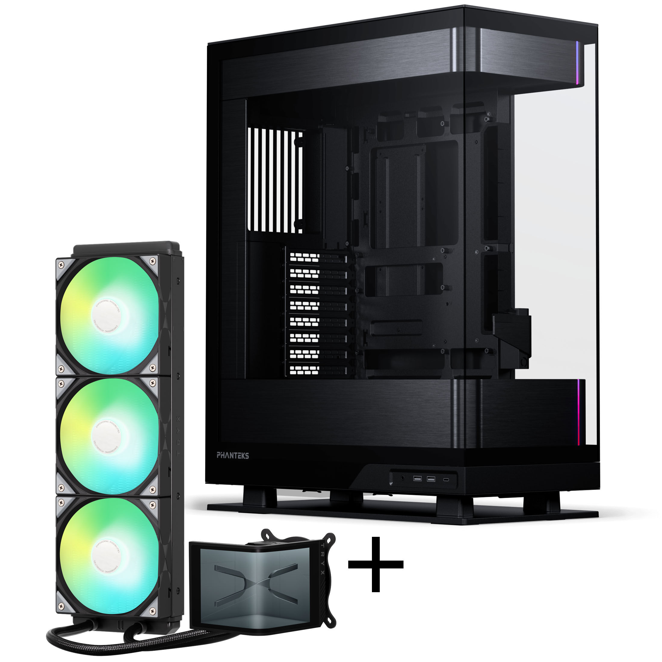 PHANTEKS Evolv X2 + TRYX PANORAMA SE ARGB Complete Water Cooling System - Black, 360mm
