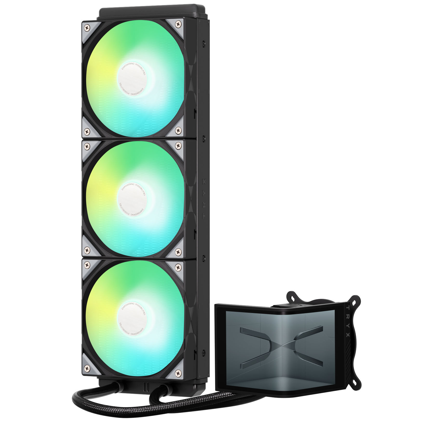 PHANTEKS Evolv X2 + TRYX PANORAMA SE ARGB Complete Water Cooling System - Black, 360mm