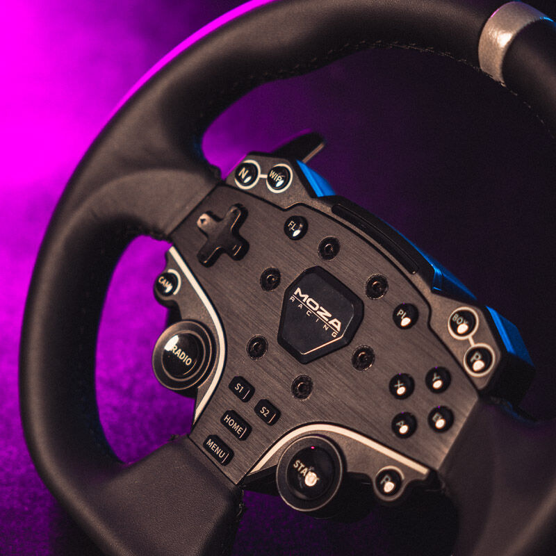 MOZA R5 Racing Set (R5 DD Wheelbase, ES Wheel, SR-P Lite Pedals, Table Mount)