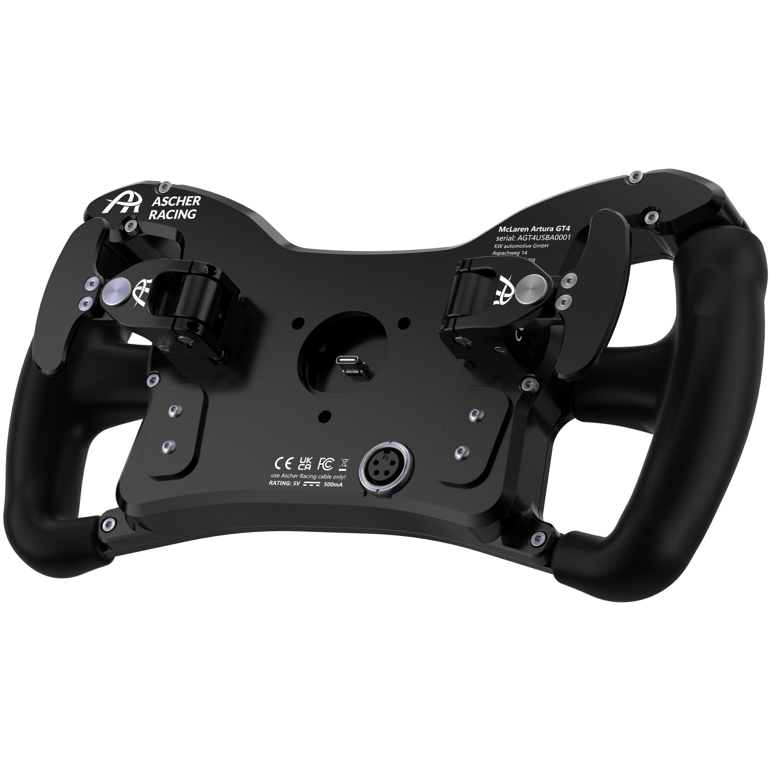 Ascher Racing McLaren Artura GT4 steering wheel