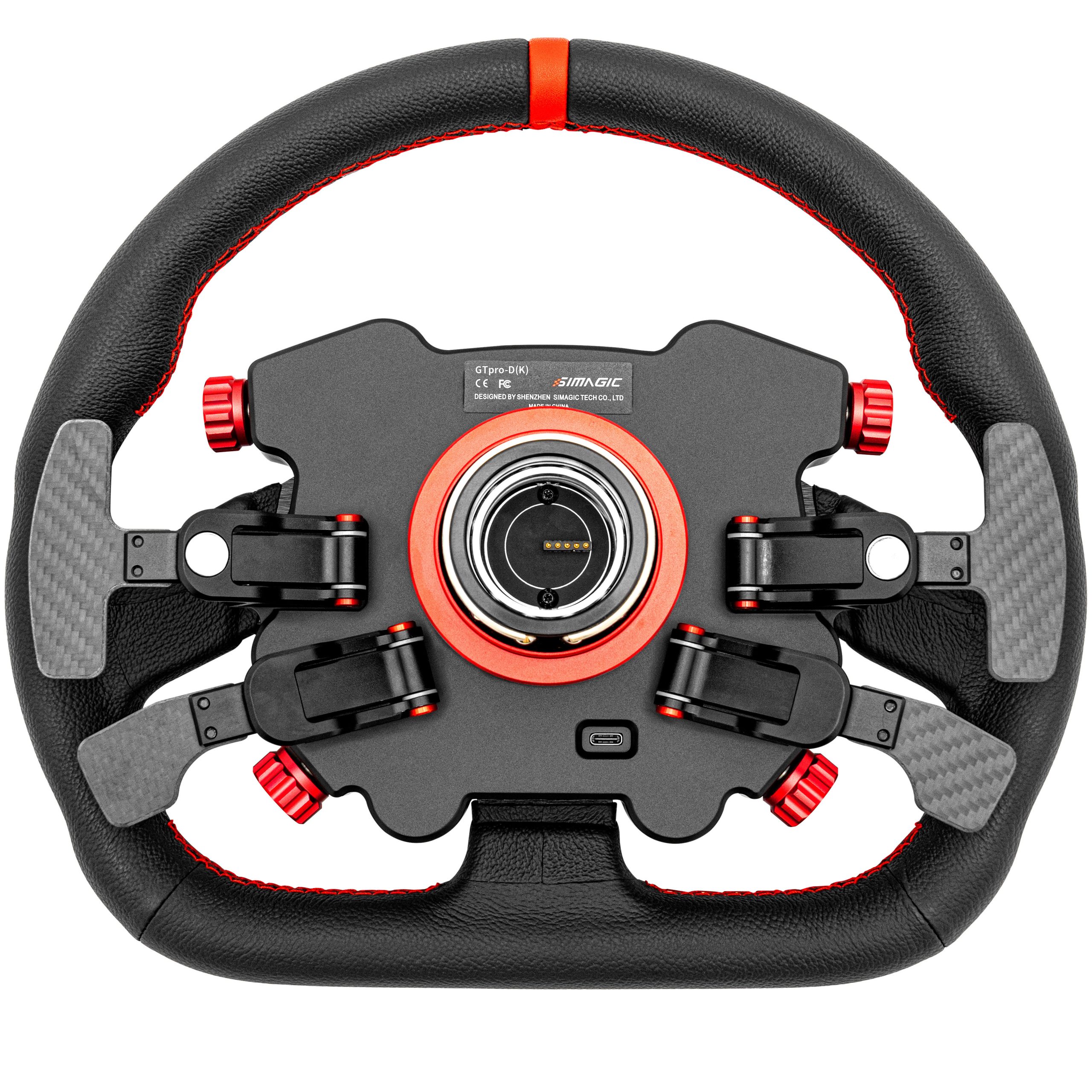 Simagic GT1 steering wheel with Pro HUB / Knob - leather