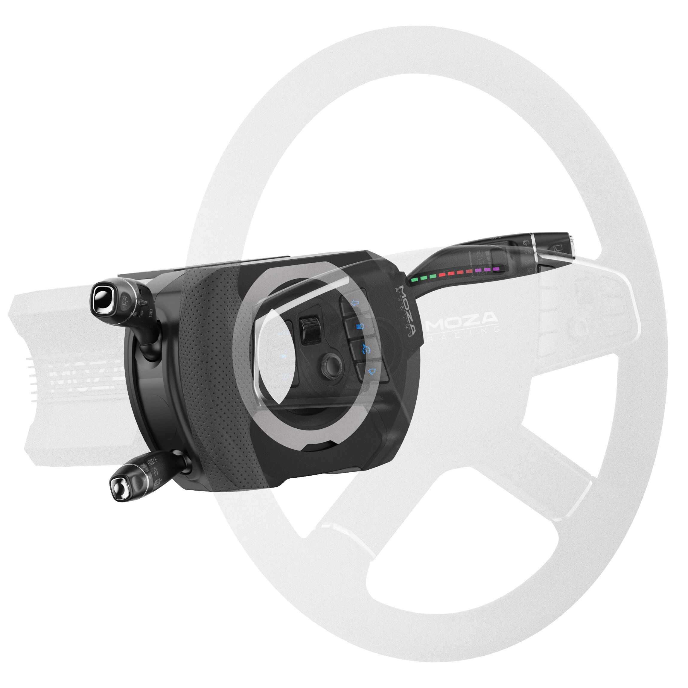 MOZA multifunctional steering column, 28 switches - black
