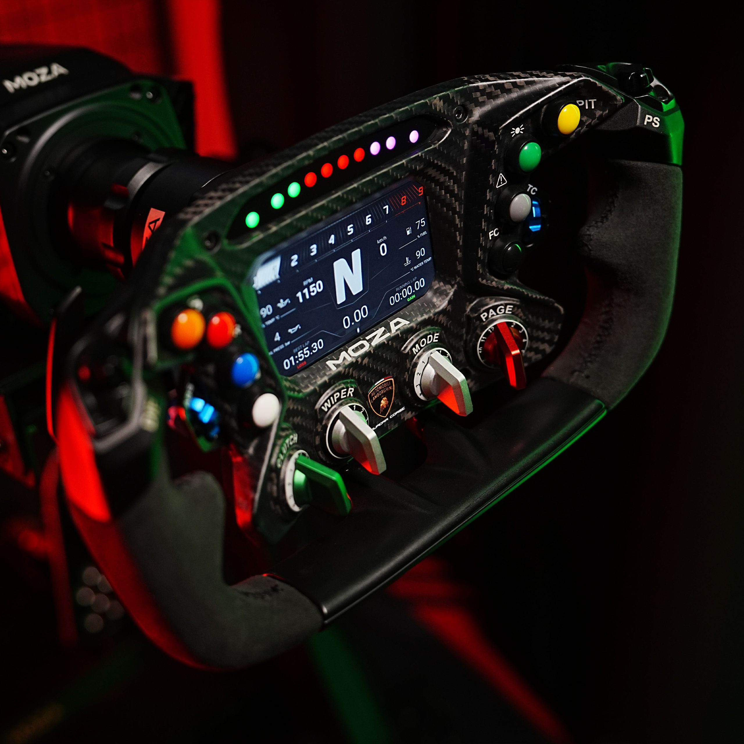 MOZA x Automobili Lamborghini ESSENZA SCV12 steering wheel