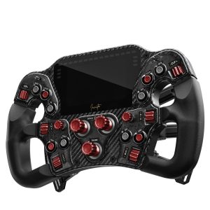 Asetek SimSports Invicta Formula Steering Wheel, 4.3-inch LCD, USB-C - Red on Black Edition : image 2