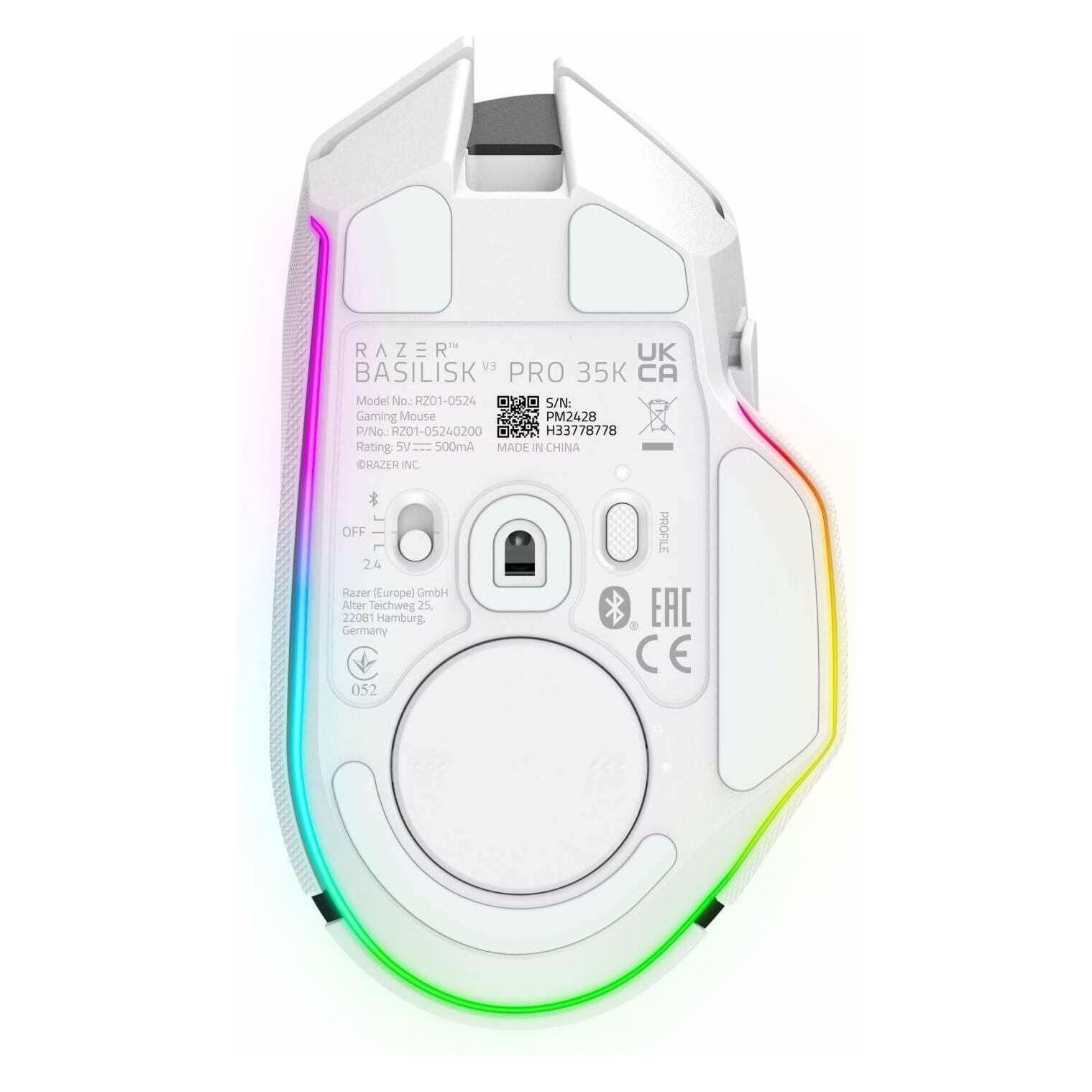 Razer Basilisk V3 Pro 35K Wireless RGB Gaming Mouse - White : image 6