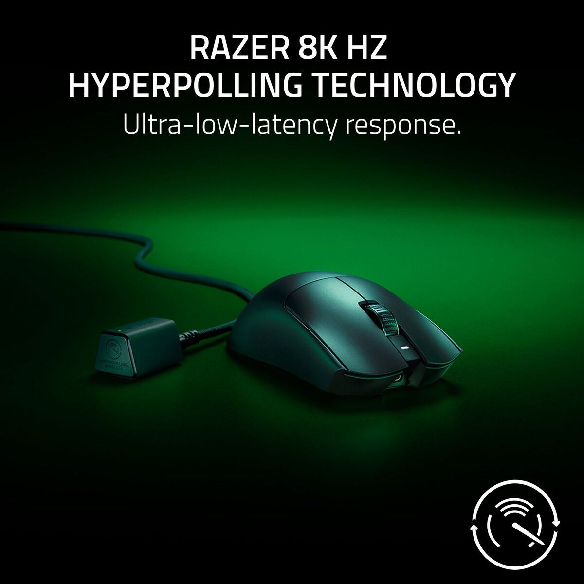 Razer Viper V3 Pro gaming mouse, 8000 Hz, Razer Focus Pro sensor - black