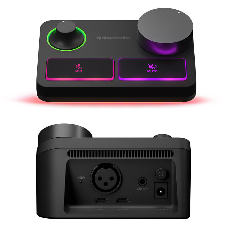 SteelSeries Alias Pro Streaming Microphone + Stream Mixer