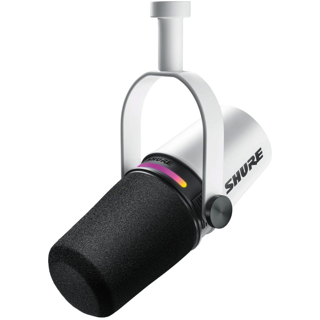 Shure MV7+-K Podcast Microphone XLR/USB - white