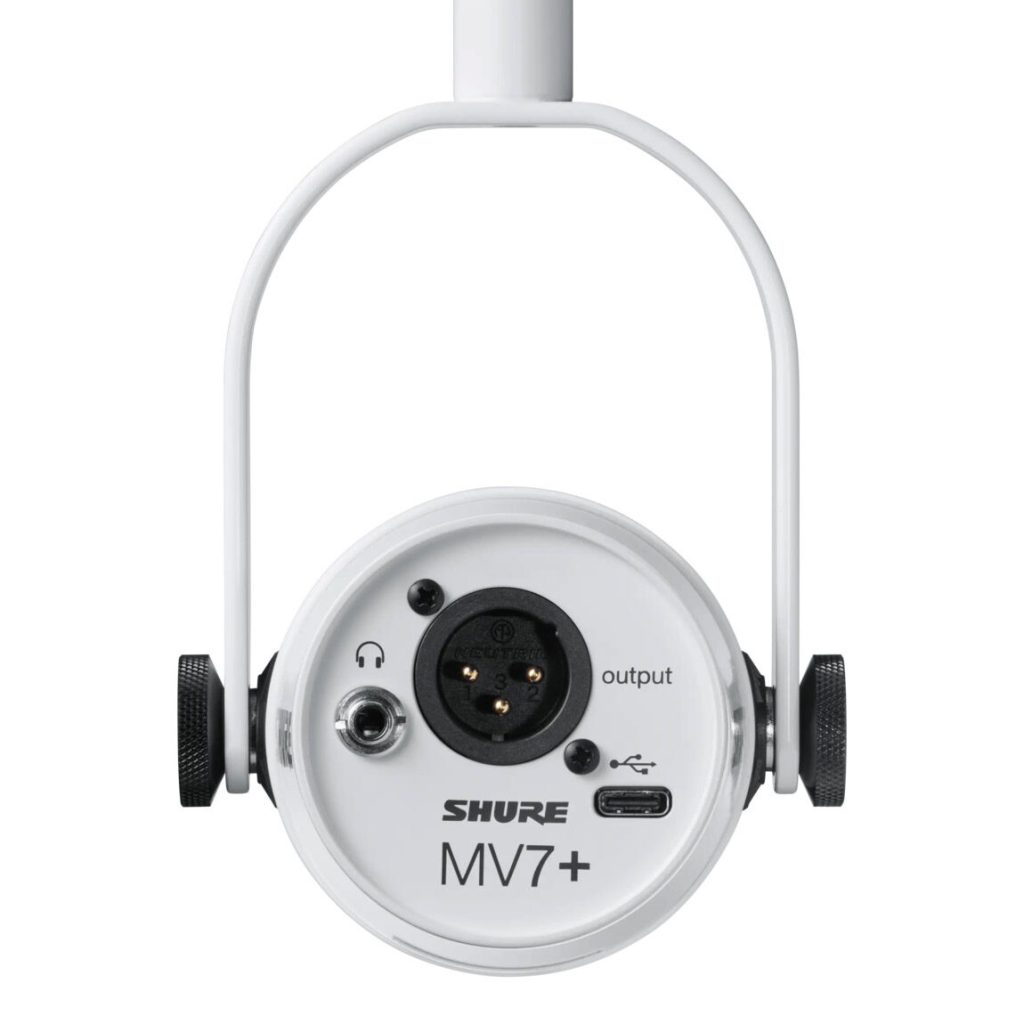 Shure MV7+-K Podcast Microphone XLR/USB - white