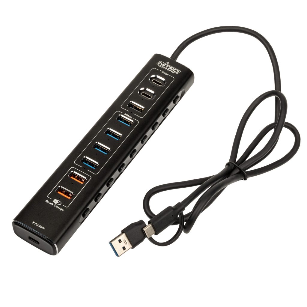 Nitro Concepts UH1 10-Port HYBRID USB HUB : image 1