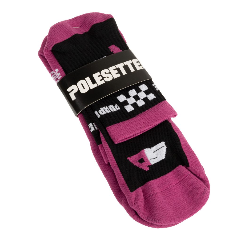 Polesetter Sim Socks Purple Time - with grips, one size : image 1