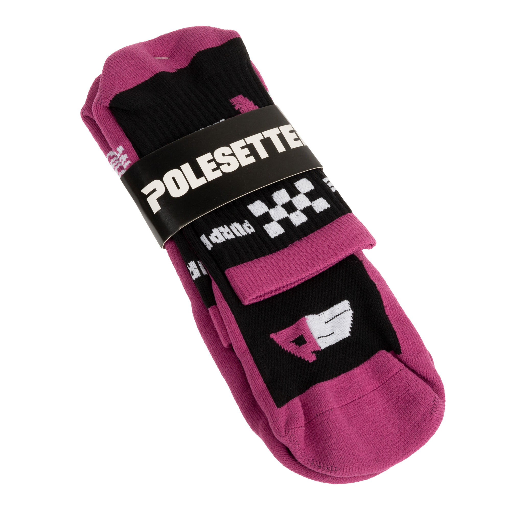 Polesetter Sim Socks Purple Time - with grips, one size : image 1