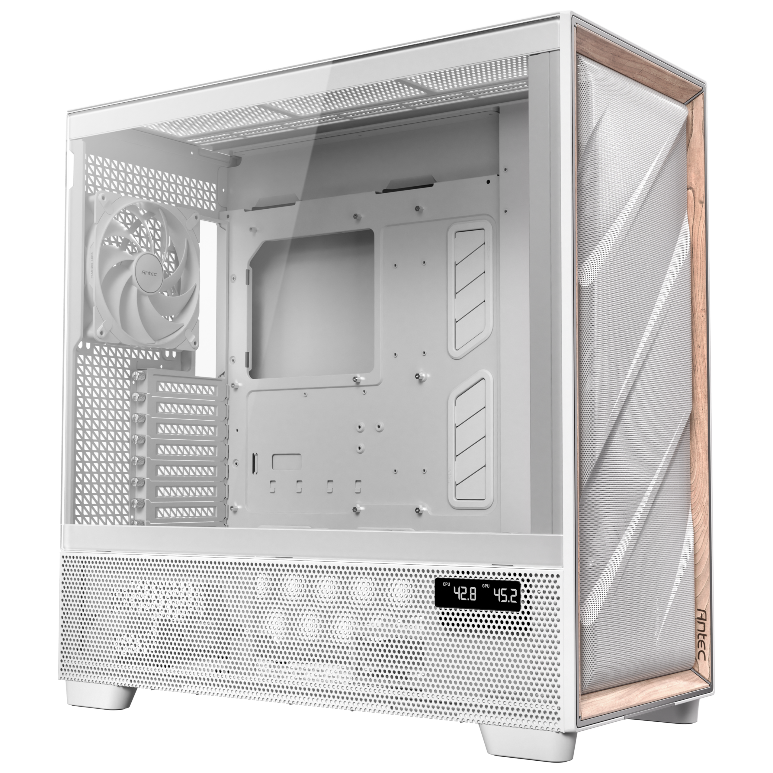Antec Flux Pro PC Case, Full-Tower, E-ATX, Tempered Glass -White