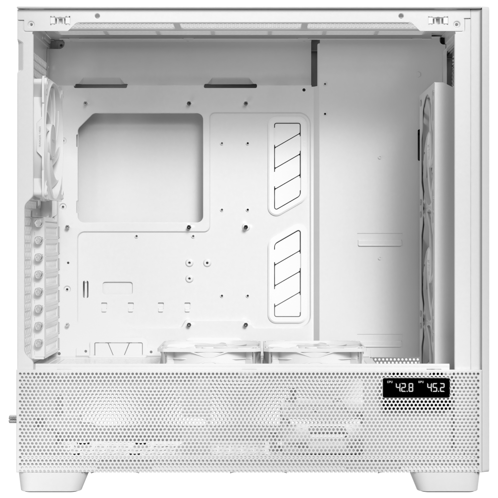 Antec Flux Pro PC Case, Full-Tower, E-ATX, Tempered Glass -White