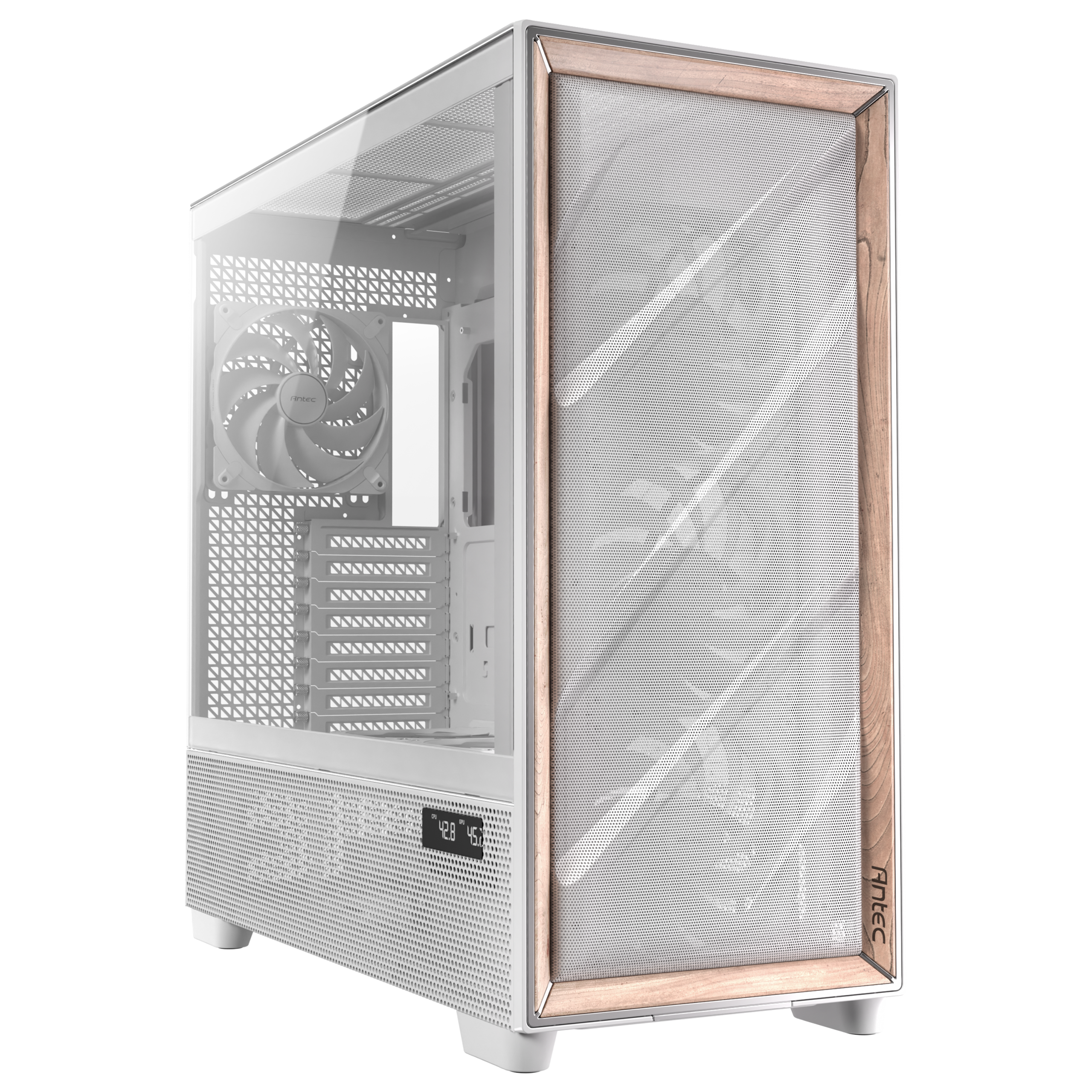 Antec Flux Pro PC Case, Full-Tower, E-ATX, Tempered Glass -White