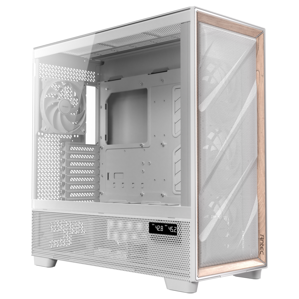 Antec Flux Pro PC Case, Full-Tower, E-ATX, Tempered Glass -White