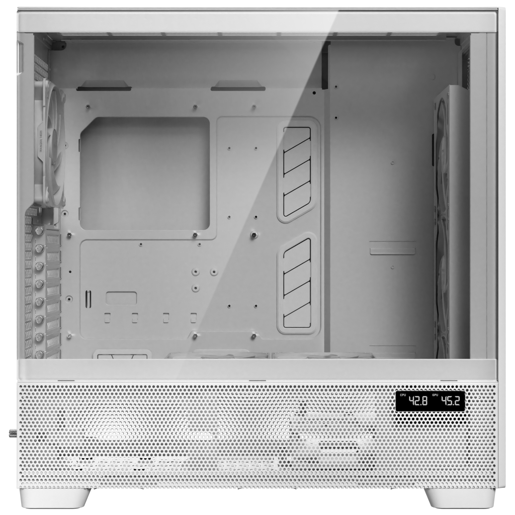 Antec Flux Pro PC Case, Full-Tower, E-ATX, Tempered Glass -White