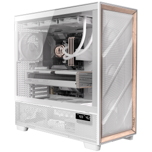 Antec Flux Pro PC Case, Full-Tower, E-ATX, Tempered Glass -White