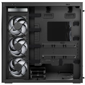 ARCTIC Xtender PC Case, Midi-Tower, E-ATX, RGB, Tempered Glass - including vertical GPU bracket & riser cable, black