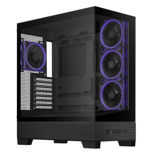 ASUS A31 Plus TG ARGB PC Case, Midi-Tower, ATX, Tempered Glass - Black