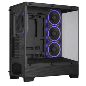 ASUS A31 Plus TG ARGB PC Case, Midi-Tower, ATX, Tempered Glass - Black