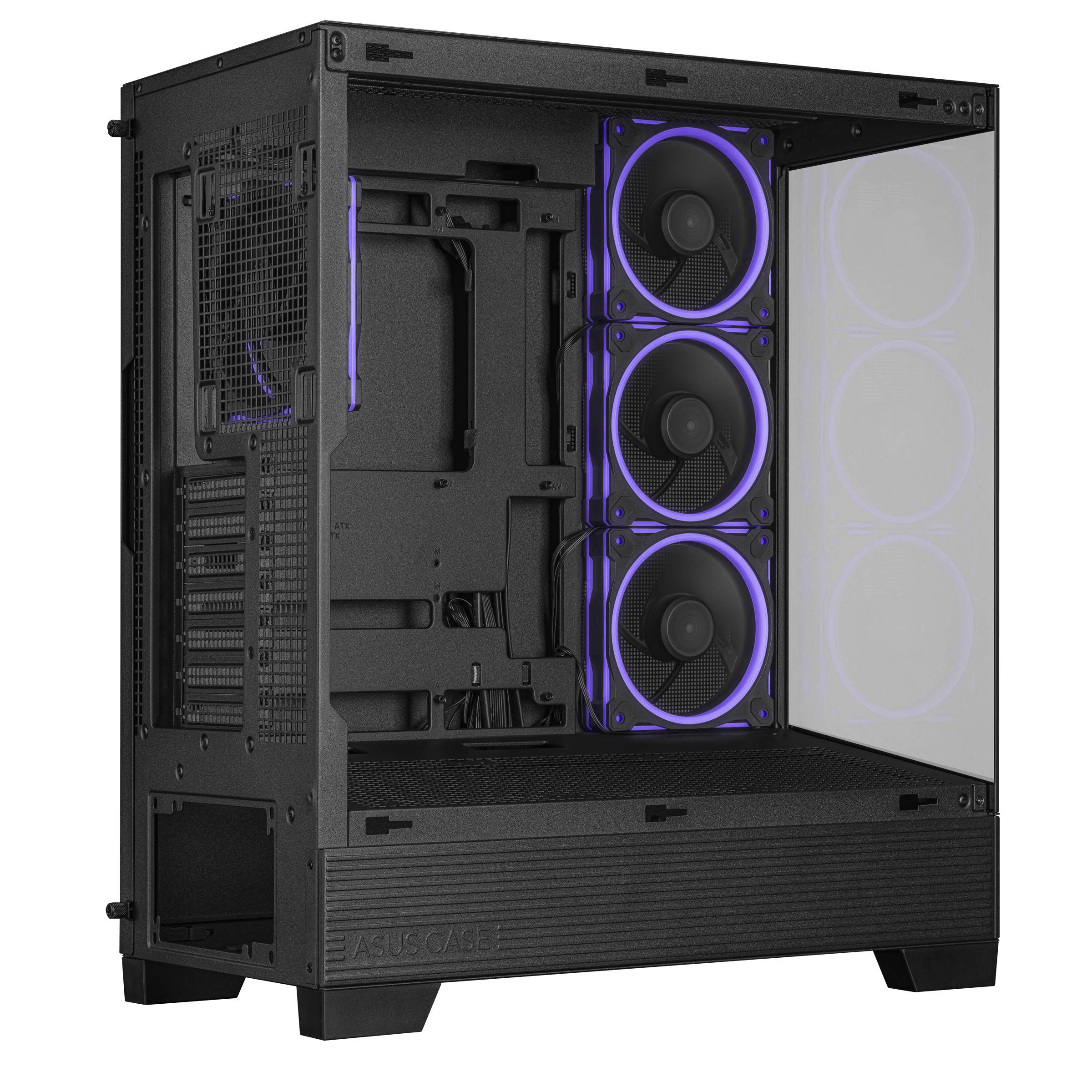 ASUS A31 Plus TG ARGB PC Case, Midi-Tower, ATX, Tempered Glass - Black