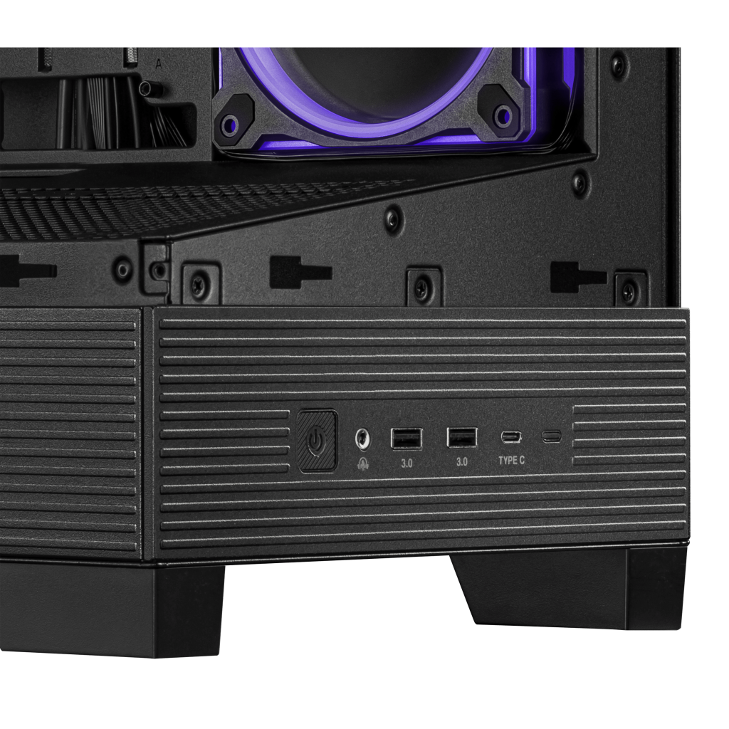 ASUS A31 Plus TG ARGB PC Case, Midi-Tower, ATX, Tempered Glass - Black