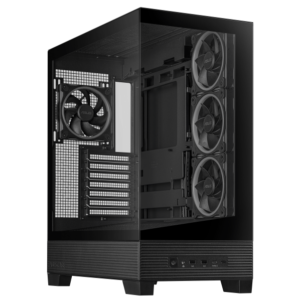 ASUS A31 Plus TG ARGB PC Case, Midi-Tower, ATX, Tempered Glass – Black
