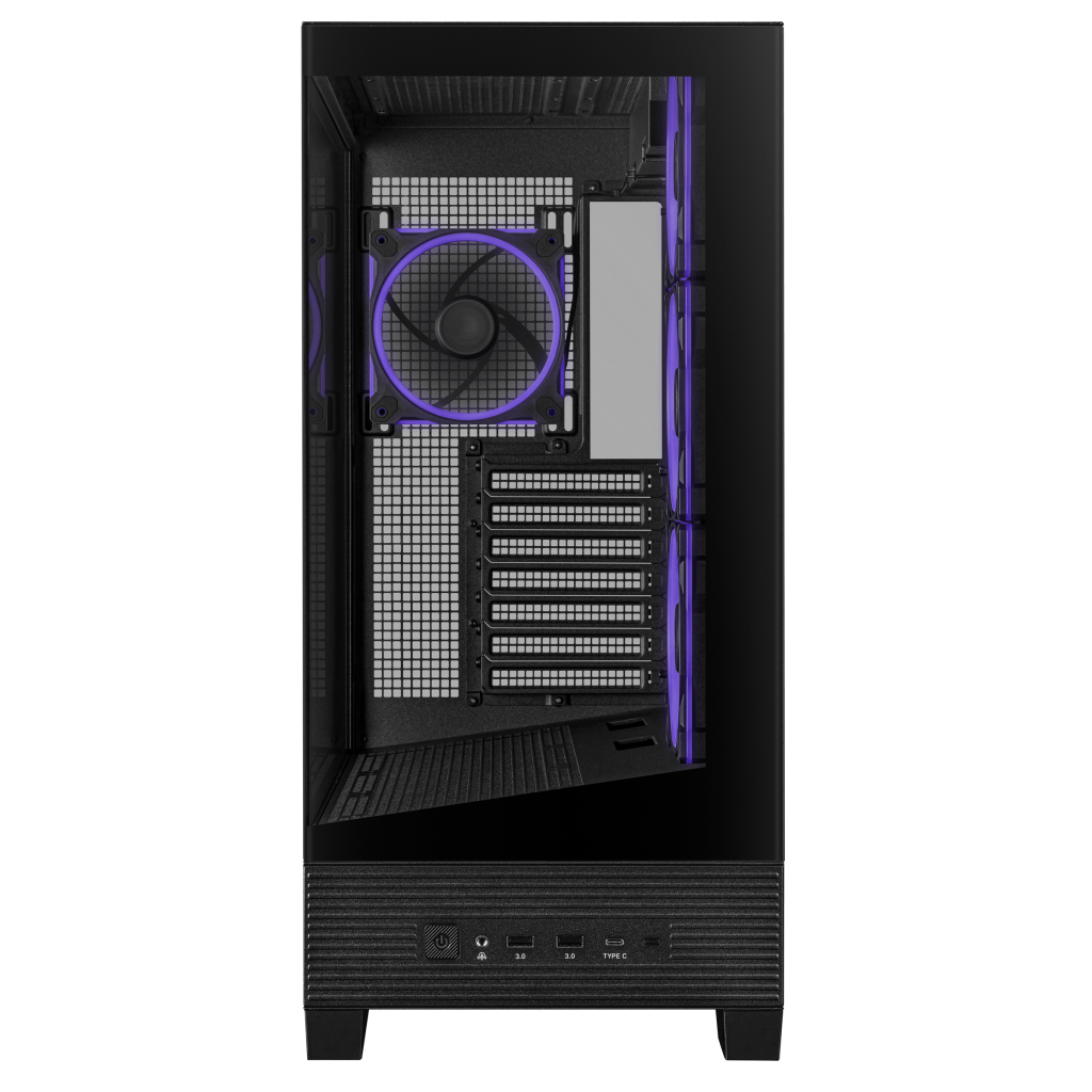 ASUS A31 Plus TG ARGB PC Case, Midi-Tower, ATX, Tempered Glass - Black