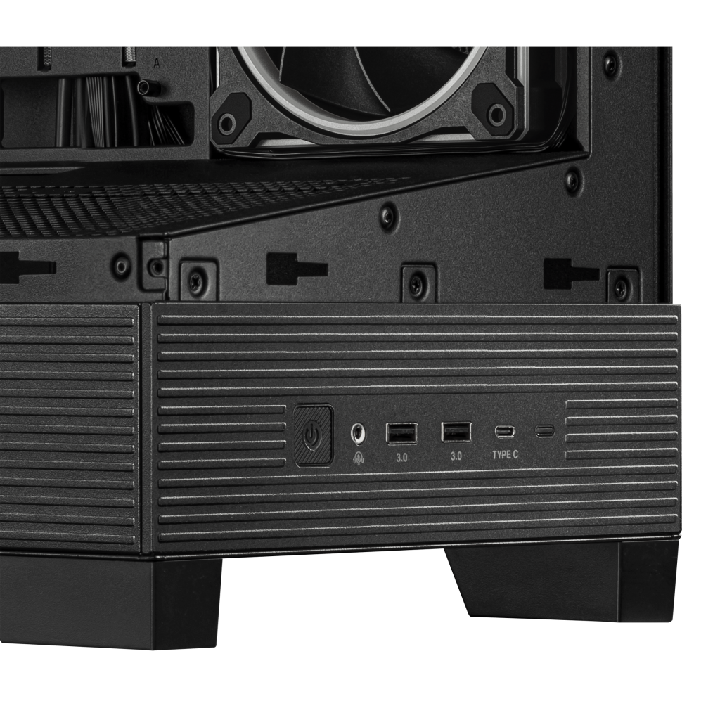 ASUS A31 Plus TG ARGB PC Case, Midi-Tower, ATX, Tempered Glass - Black