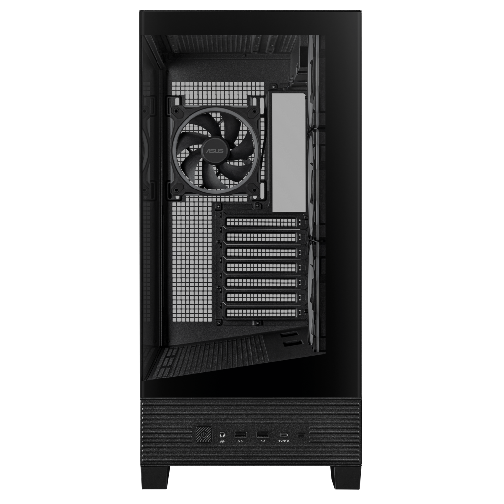 ASUS A31 Plus TG ARGB PC Case, Midi-Tower, ATX, Tempered Glass - Black