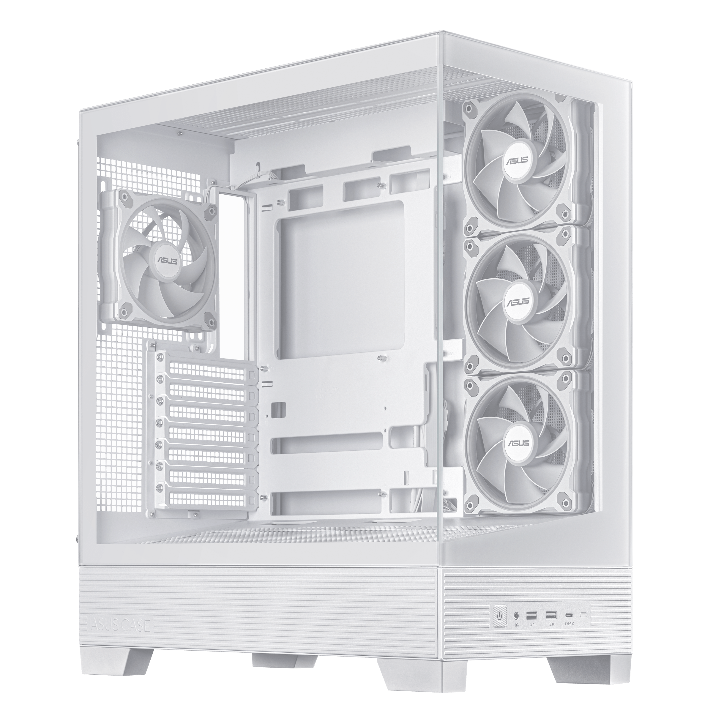 ASUS A31 Plus TG ARGB PC Case, Midi-Tower, ATX, Tempered Glass - White