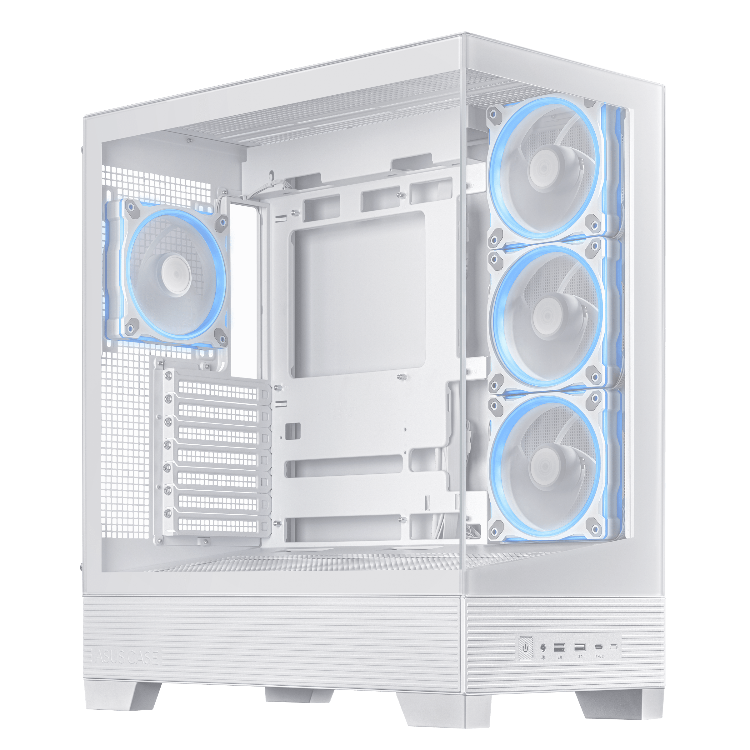 ASUS A31 Plus TG ARGB PC Case, Midi-Tower, ATX, Tempered Glass - White